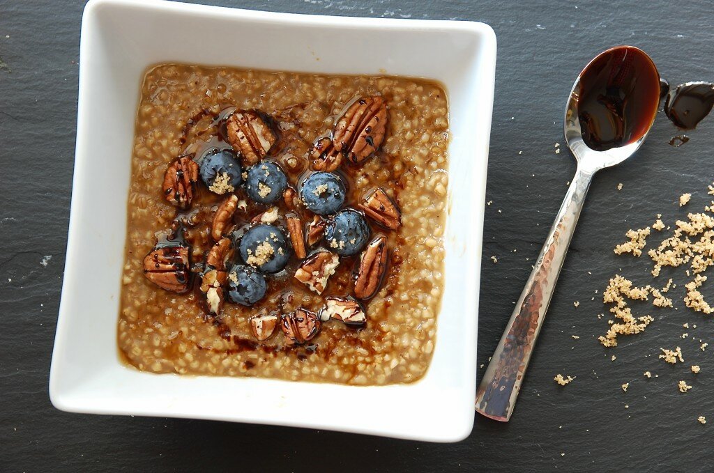 molasses + maple steel cut oats